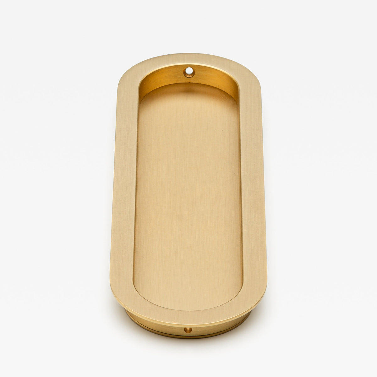 Oval Flush Pull Brass — view 3