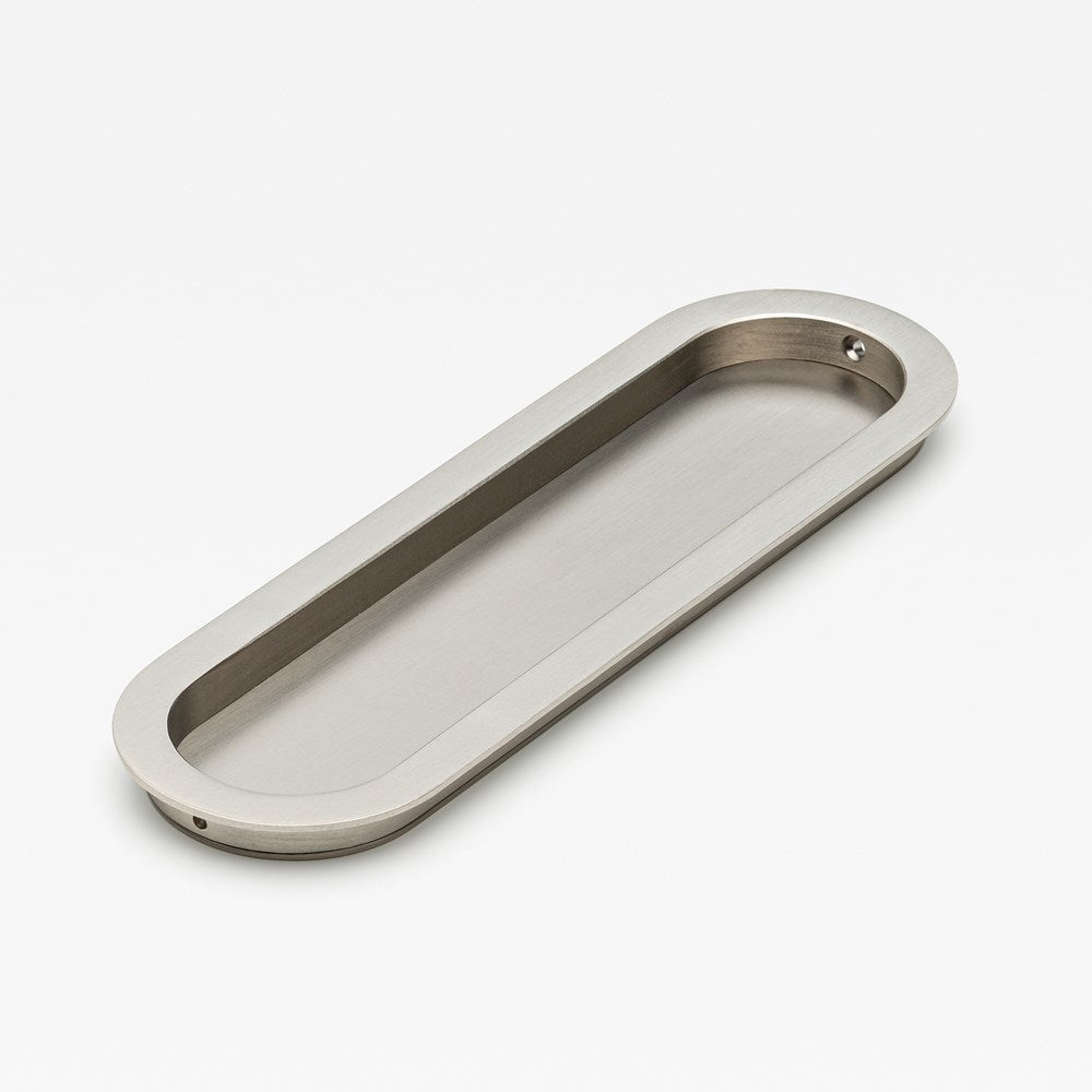 Oval Flush Pull Nickel — view 2