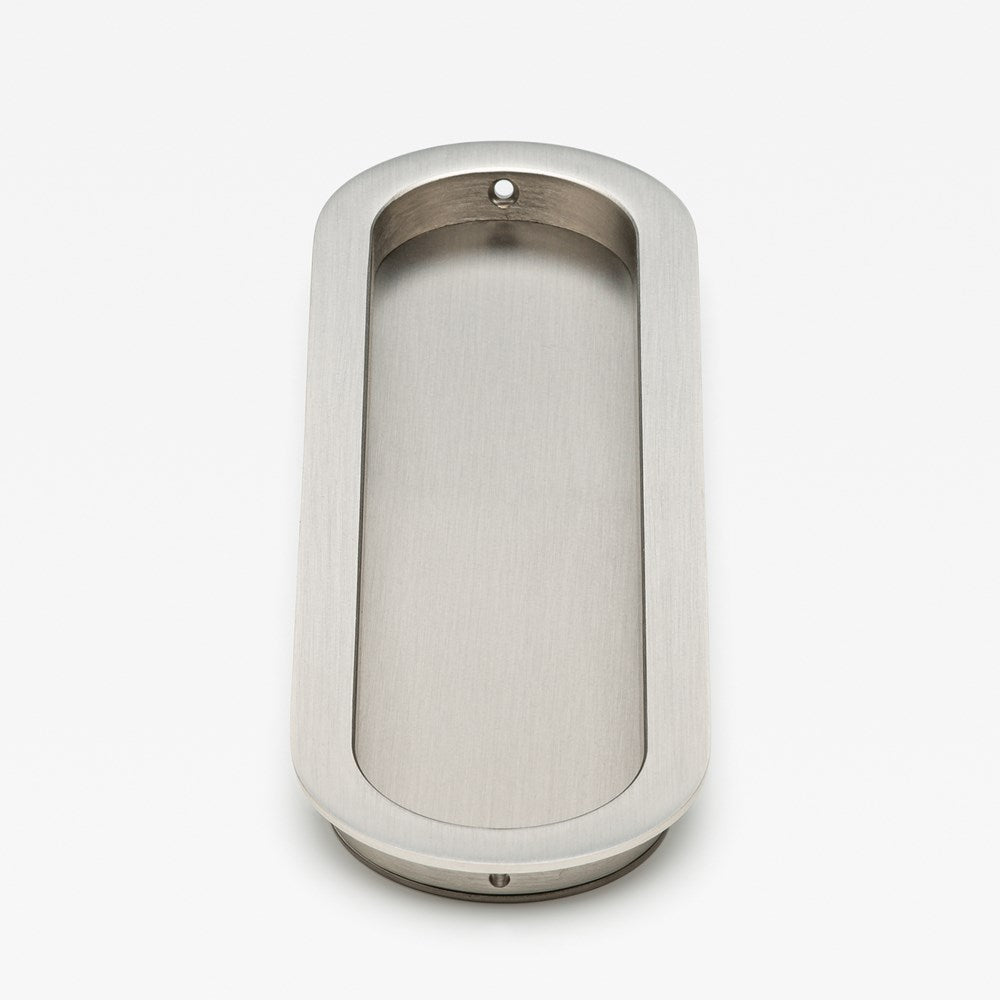 Oval Flush Pull Nickel — view 3