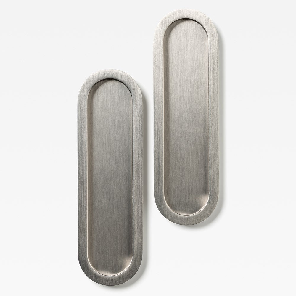 Oval Flush Pull Nickel — view 1