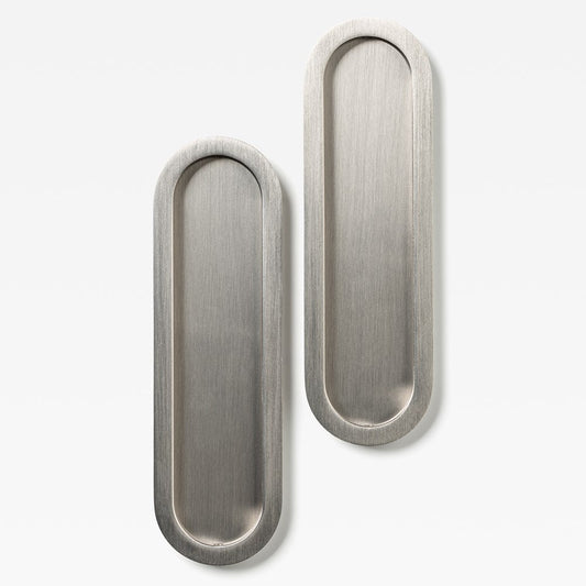 Oval Flush Pull Nickel — view 1