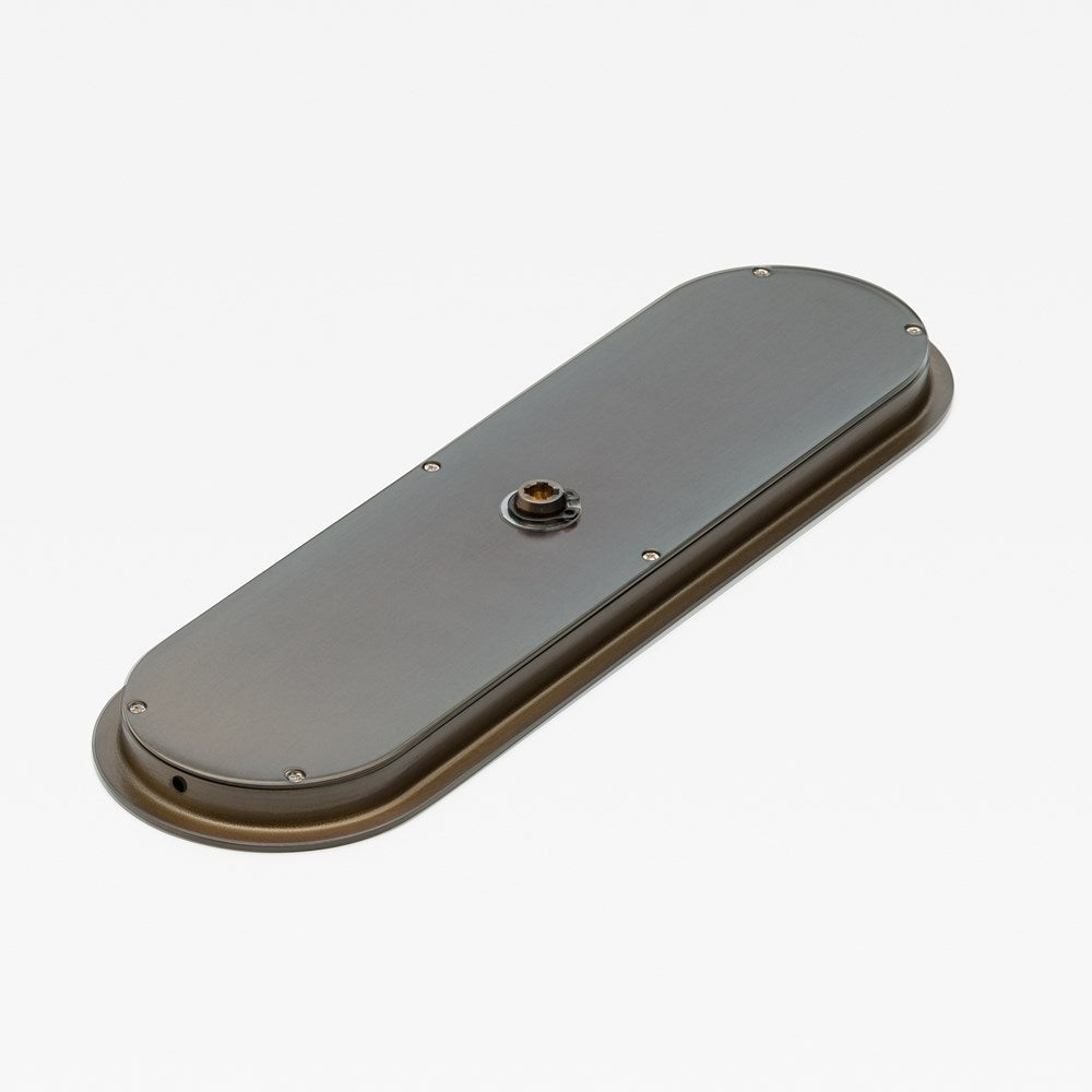 Oval Flush Pull Privacy Aged Brass — view 3
