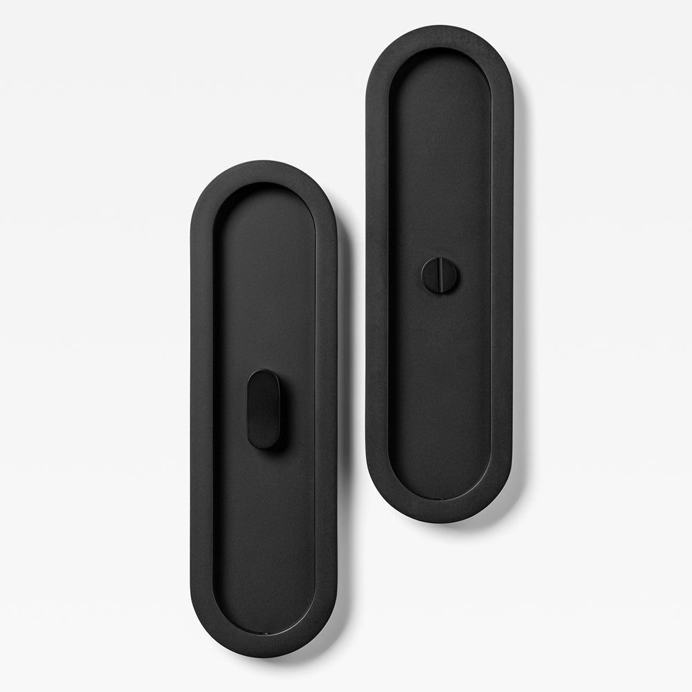 Oval Flush Pull Privacy Black — view 1