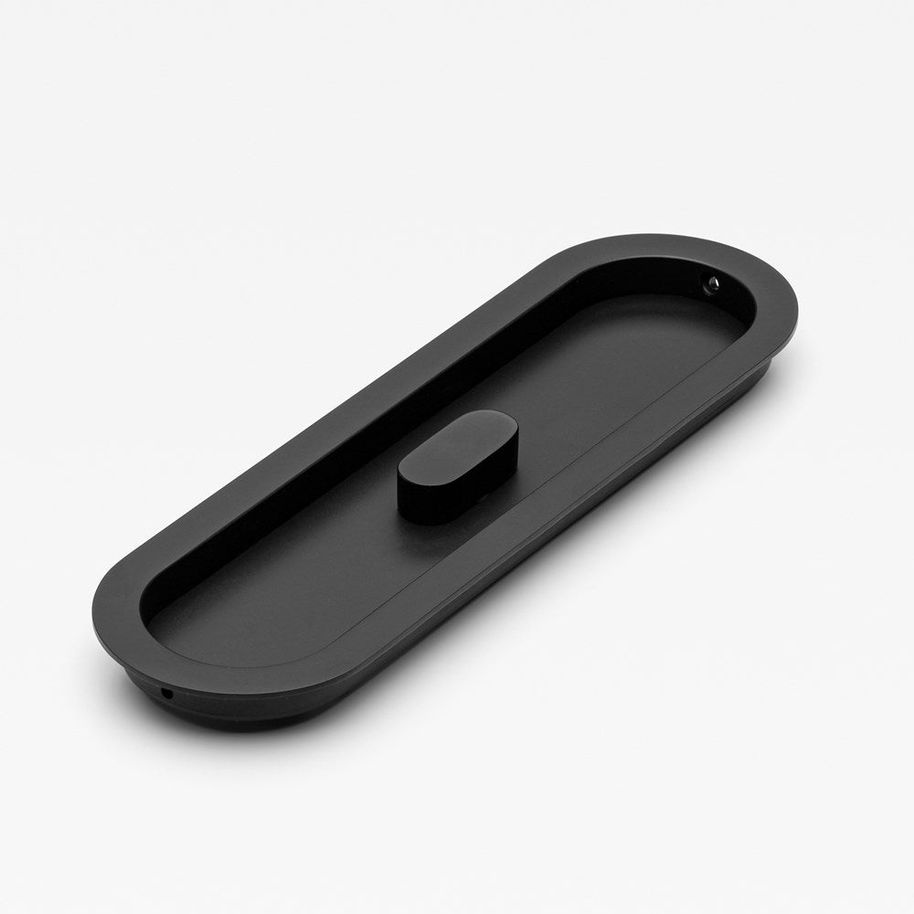 Oval Flush Pull Privacy Black — view 2