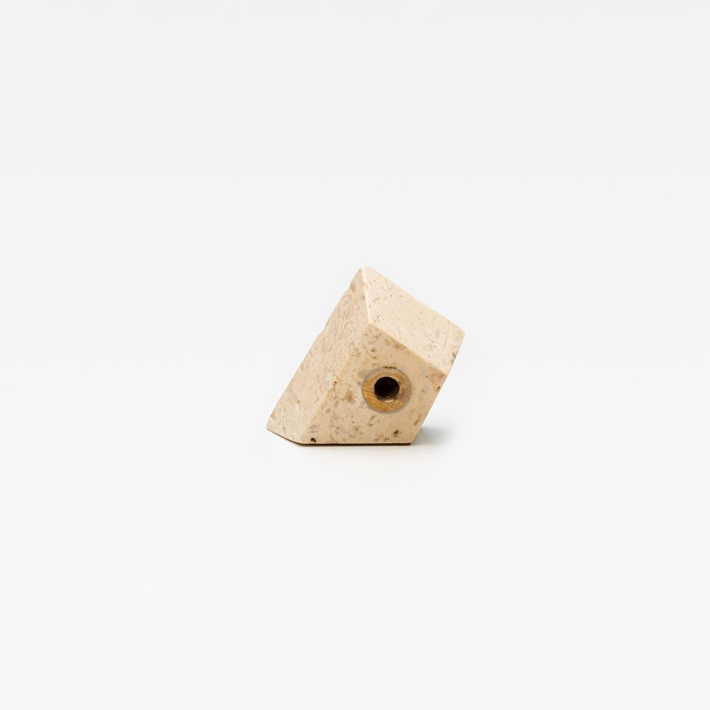 Prism Travertine Knob — view 7