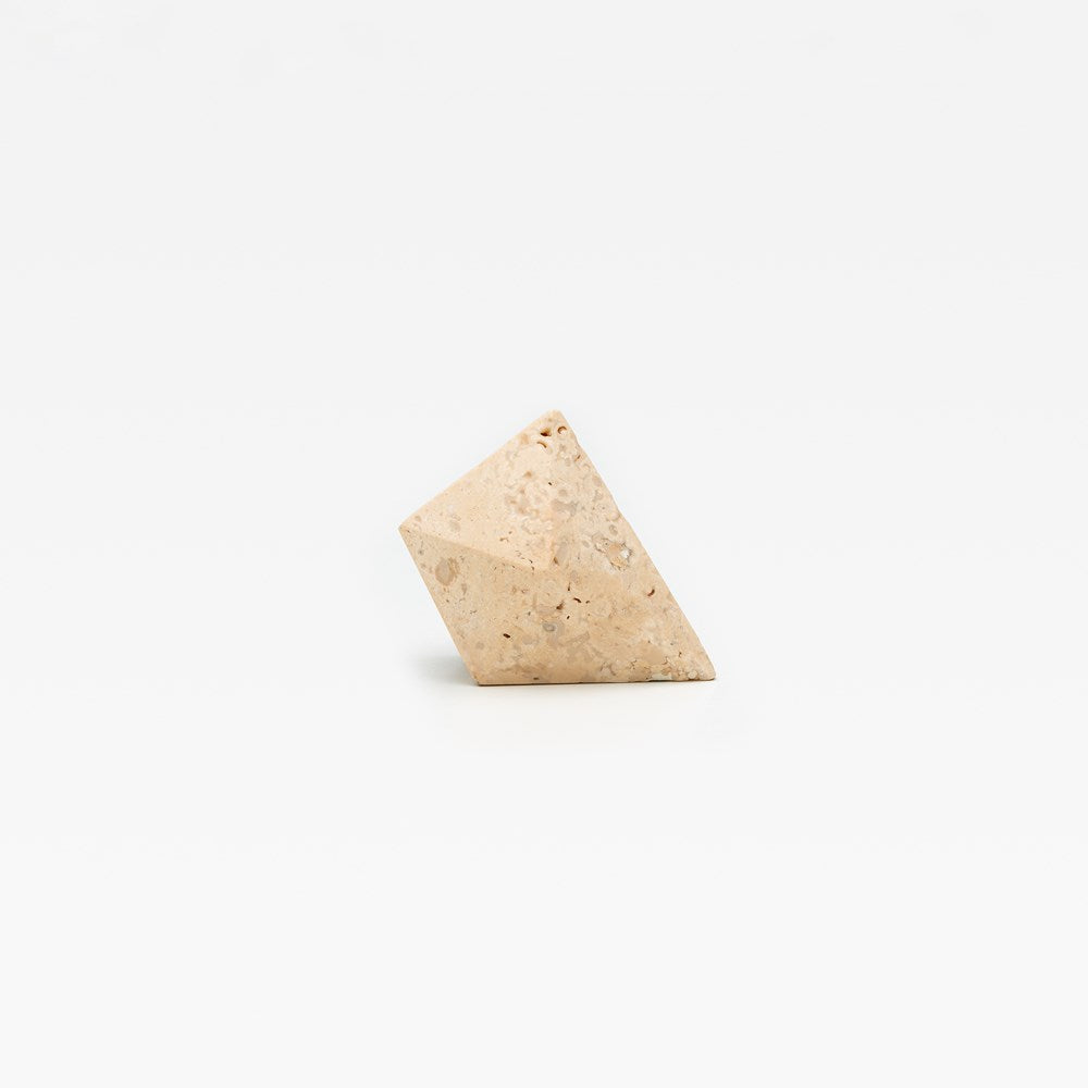 Prism Travertine Knob — view 1