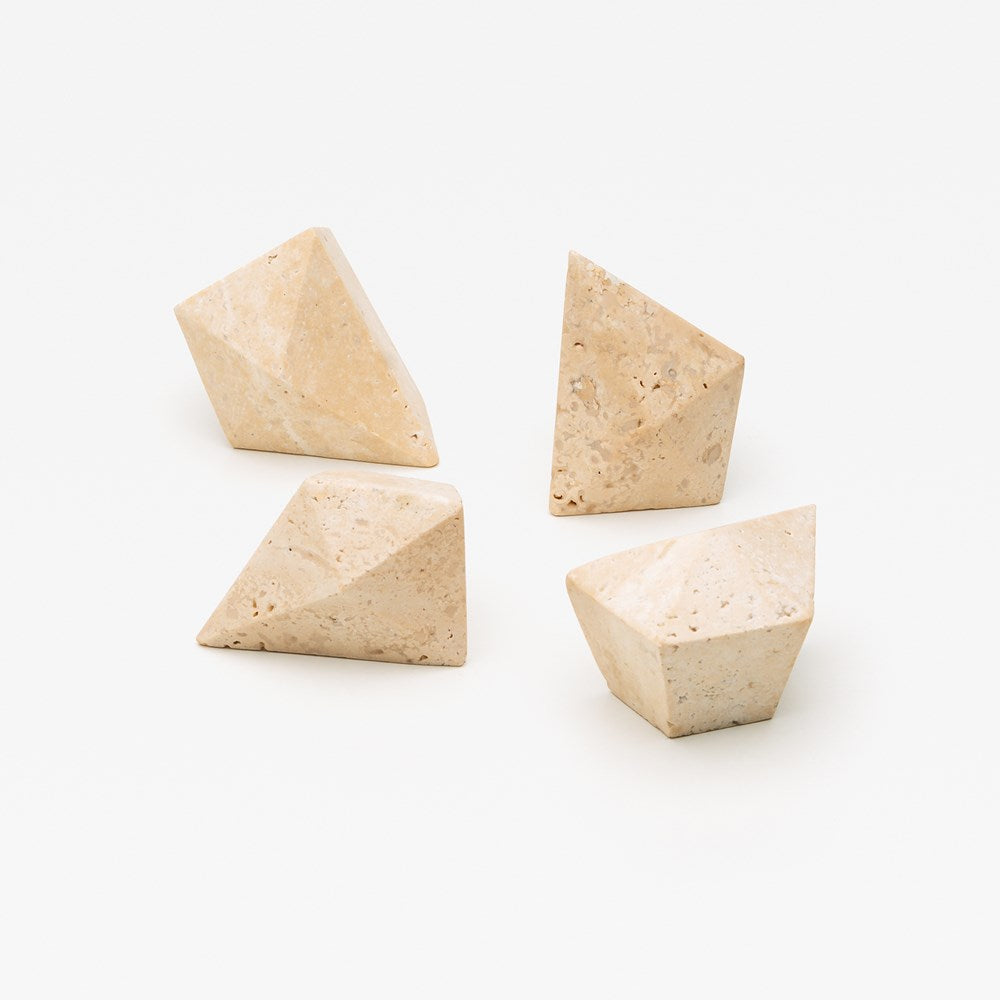 Prism Travertine Knob — view 2