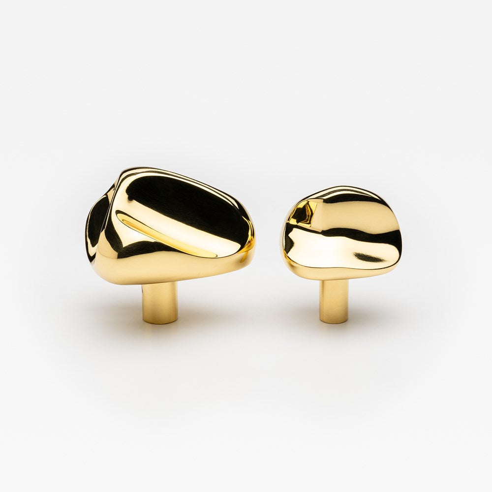 Rubble Knob Polished Brass — view 5