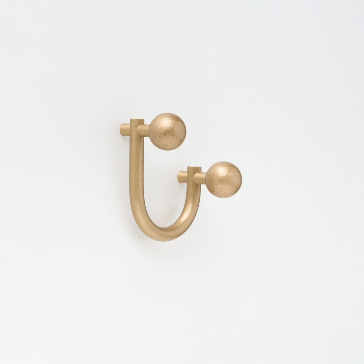 Sphere Hook Tumbled Brass — view 3