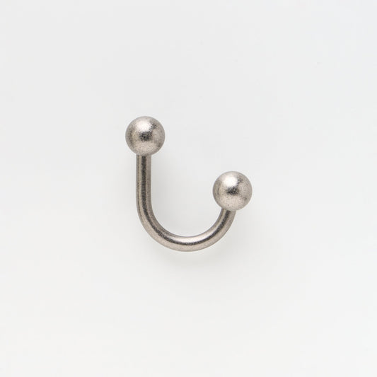 Sphere Hook Tumbled Nickel — view 1