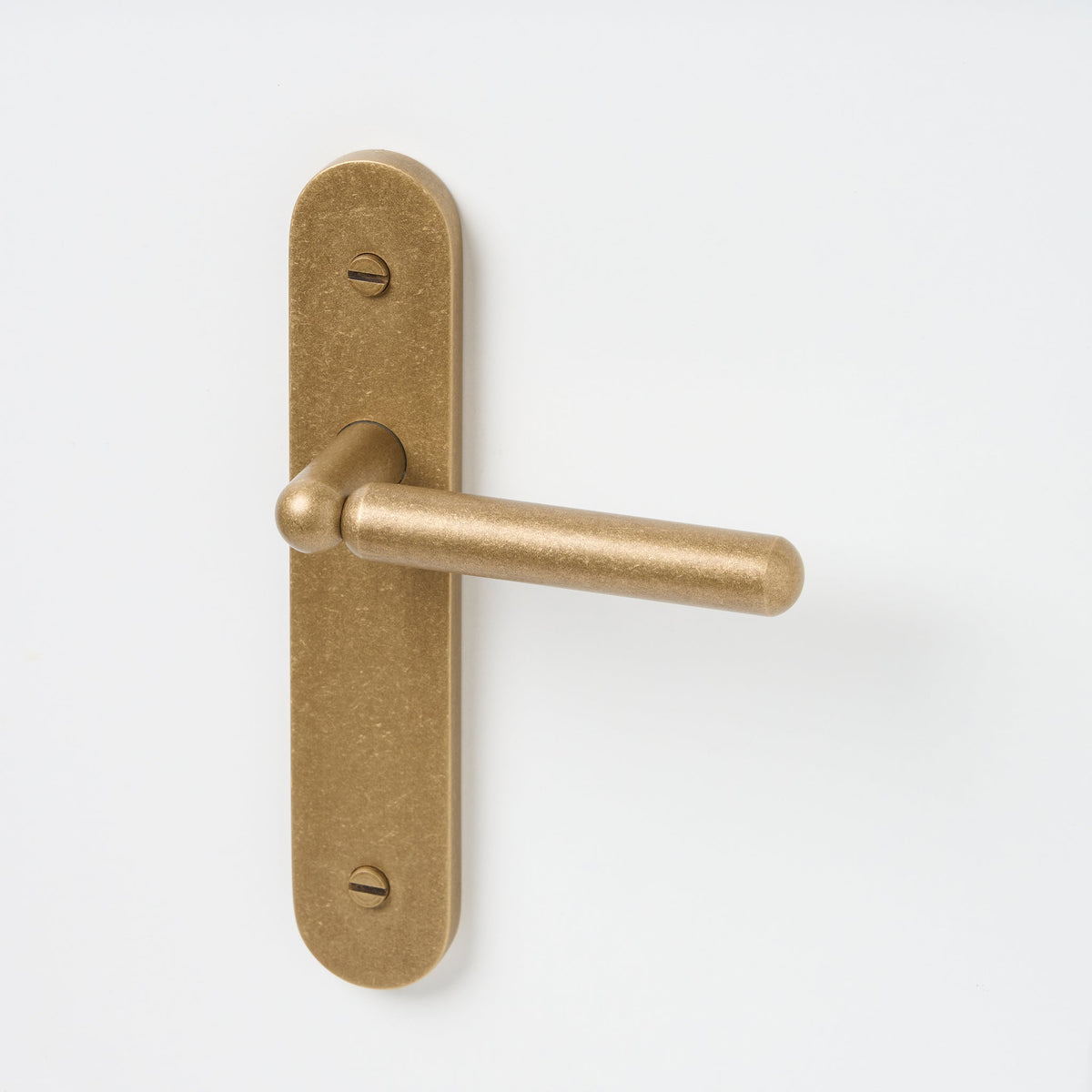 Tubby Lever Tumbled Brass — view 1