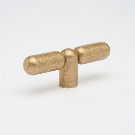 Tubby T-Pull Tumbled Brass — view 1