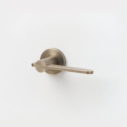 Intersect Lever Aged Brass — view 1