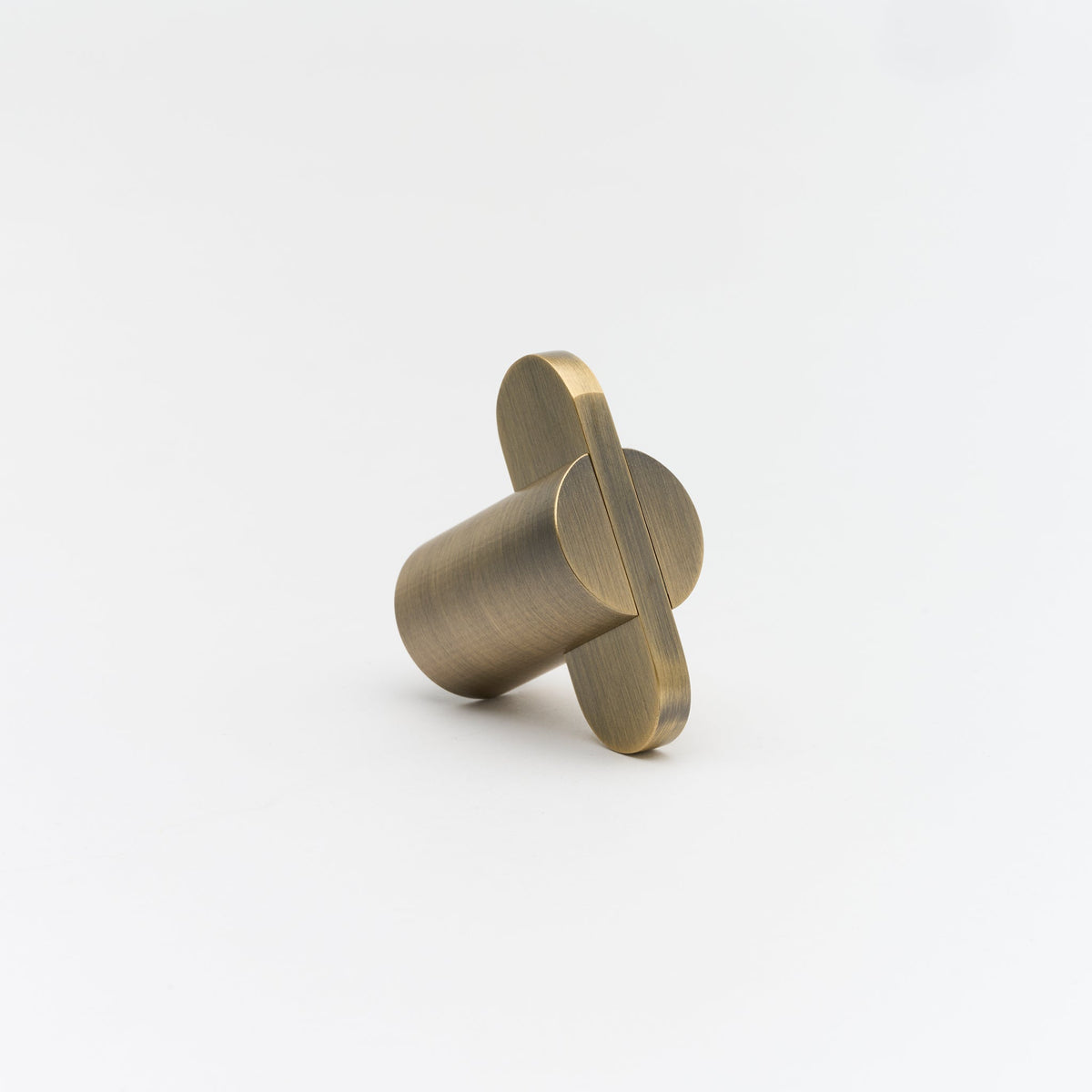 Intersect Knob Aged Brass — view 5