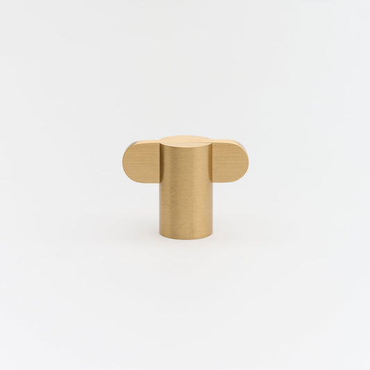 Intersect Knob Brass — view 1