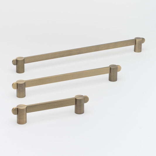 Intersect Pull Aged Brass — view 1