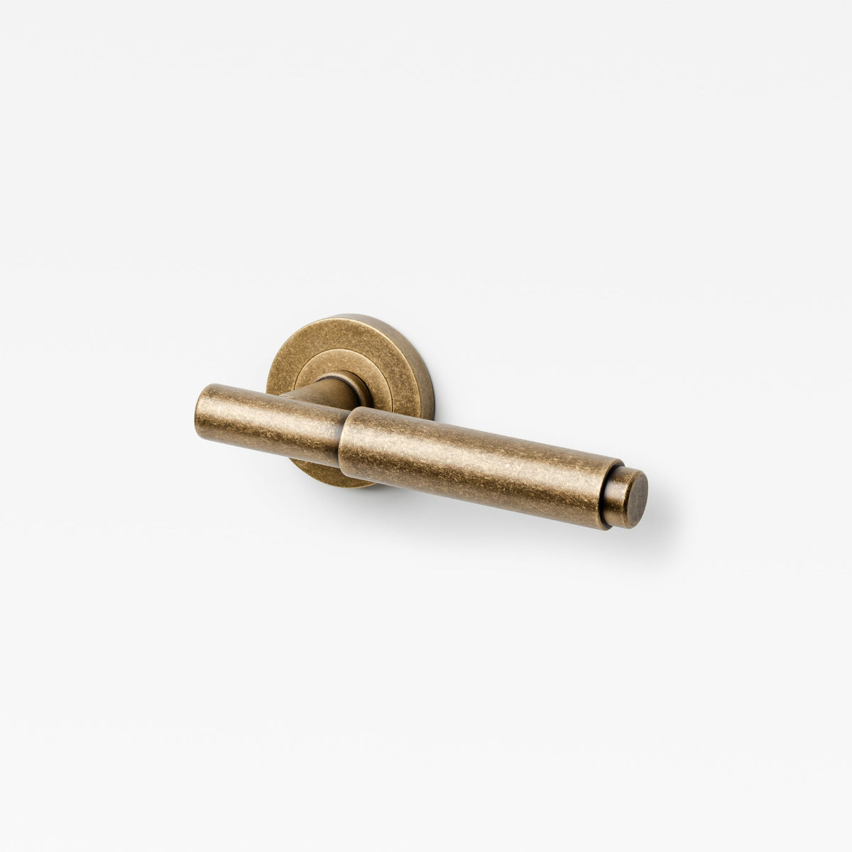 Lola Lever Tumbled Brass — view 1