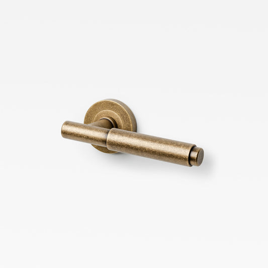 Lola Lever Tumbled Brass — view 1