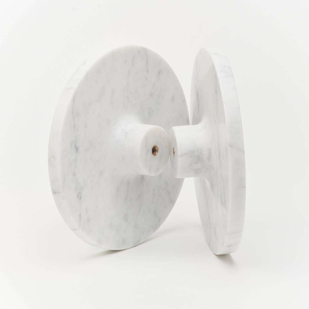 Ora Entry Pull Carrara Marble — view 3