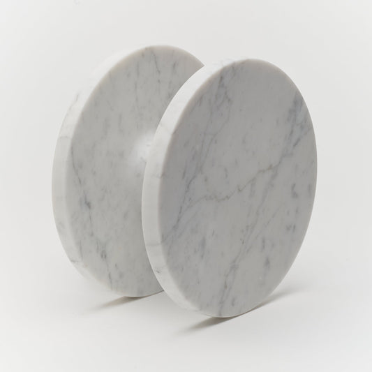 Ora Entry Pull Carrara Marble — view 1