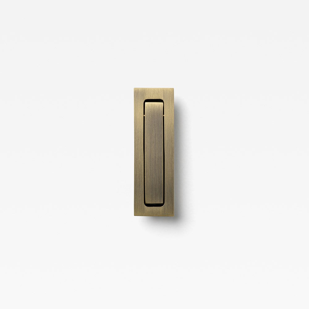 Sliding Door Edge Pull Aged Brass — view 2