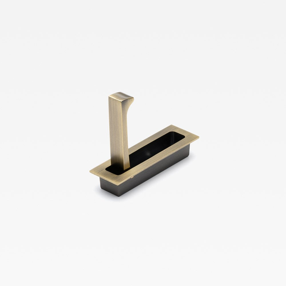 Sliding Door Edge Pull Aged Brass — view 3