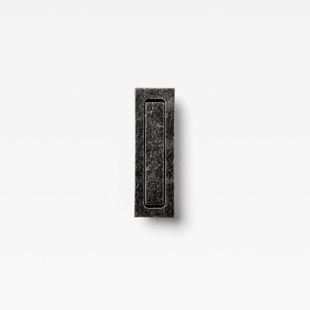 Sliding Door Edge Pull Tumbled Nickel — view 2