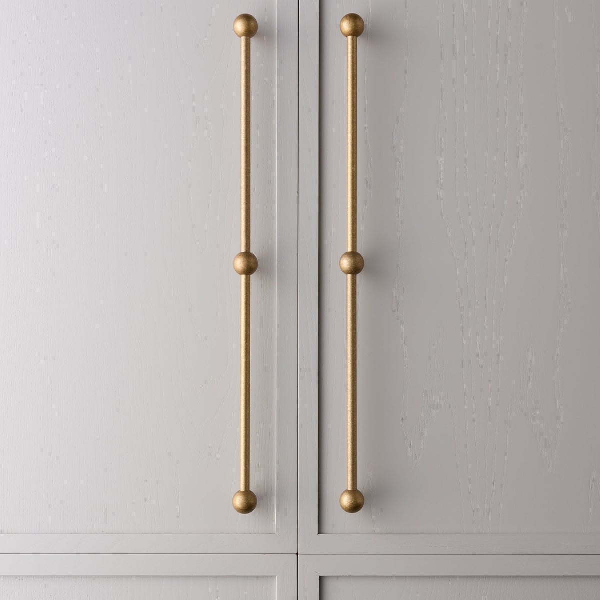 Sphere Appliance Pull Tumbled Brass — view 4