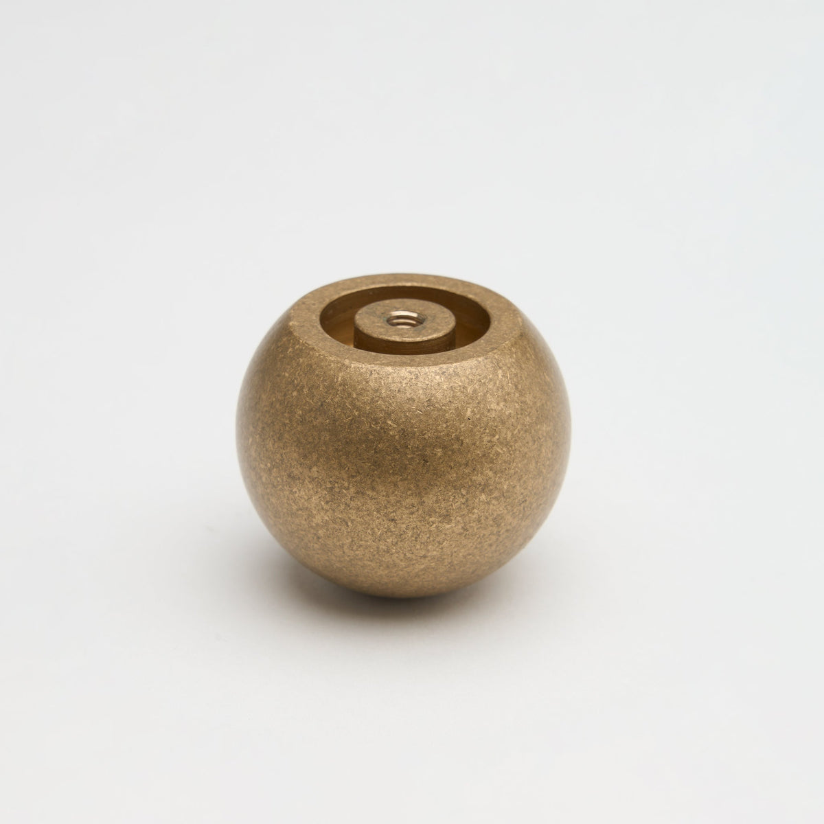 Sphere Knob Tumbled Brass — view 10