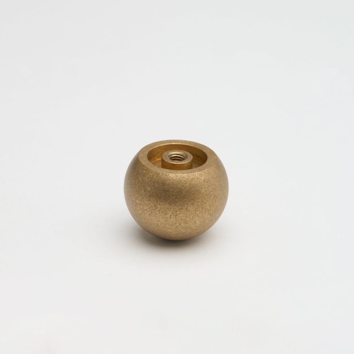 Sphere Knob Tumbled Brass — view 8