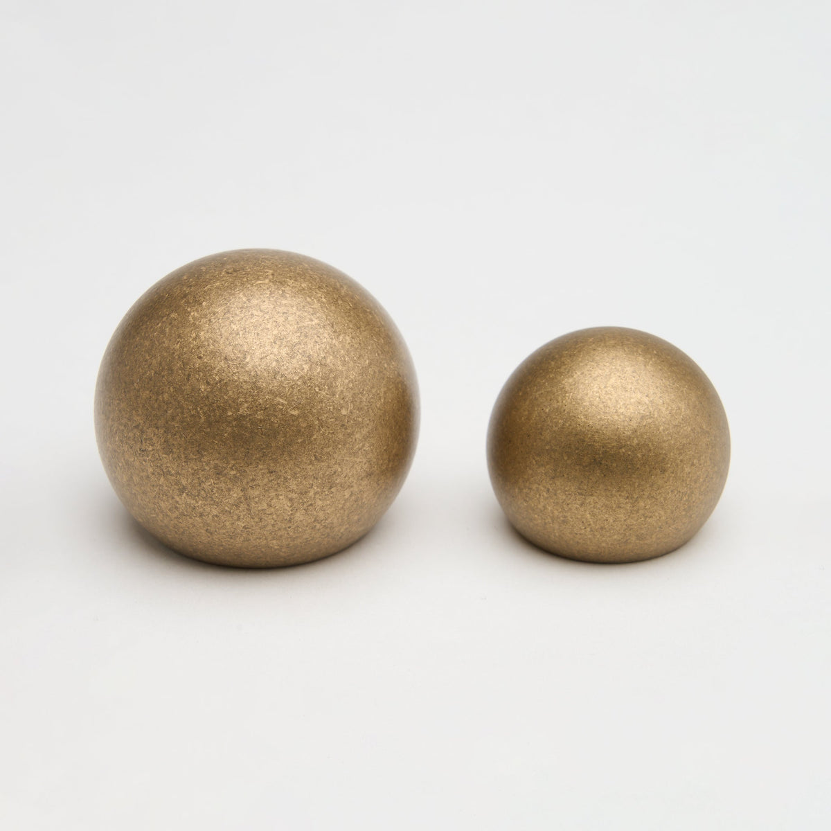 Sphere Knob Tumbled Brass — view 1