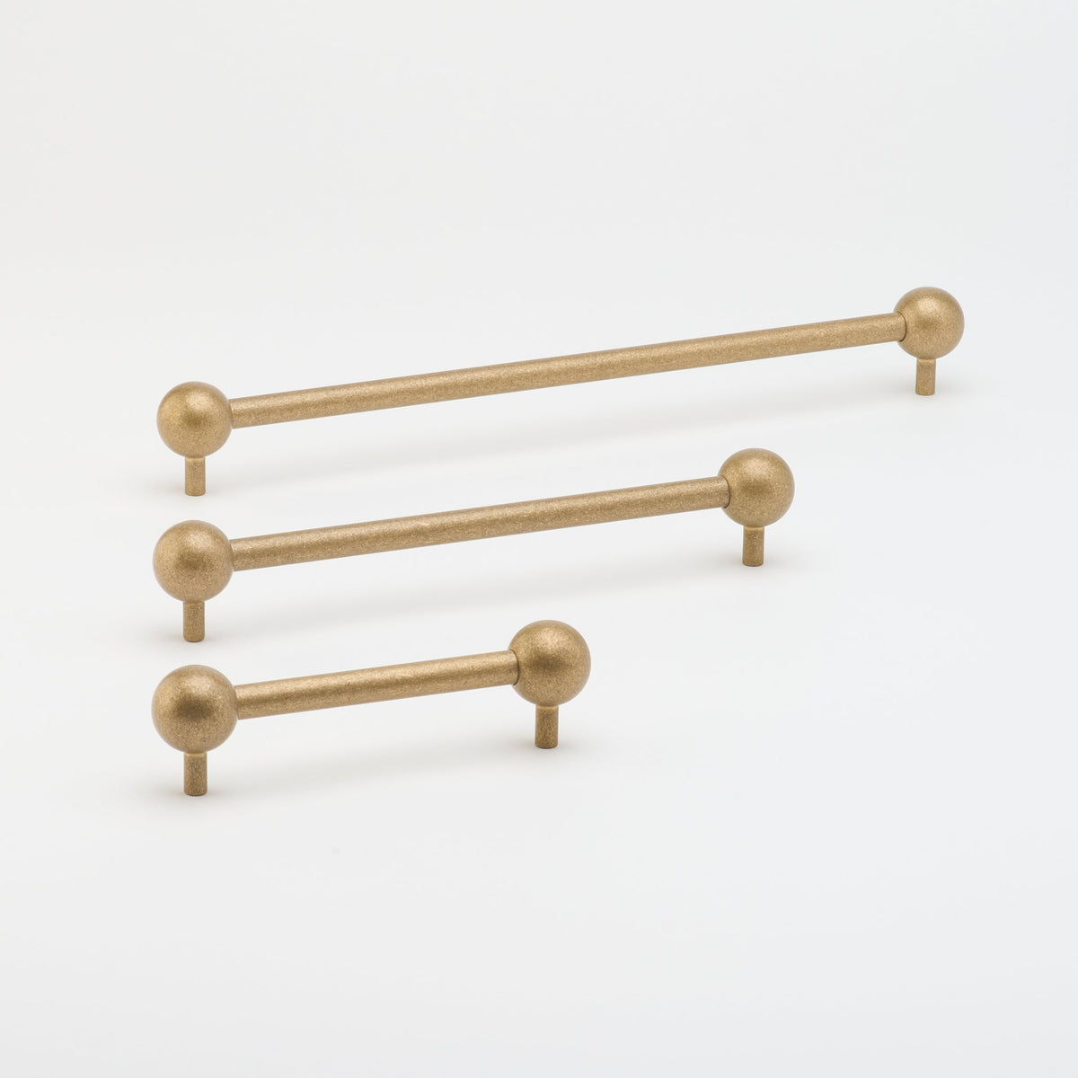 Sphere Pull Tumbled Brass — view 1