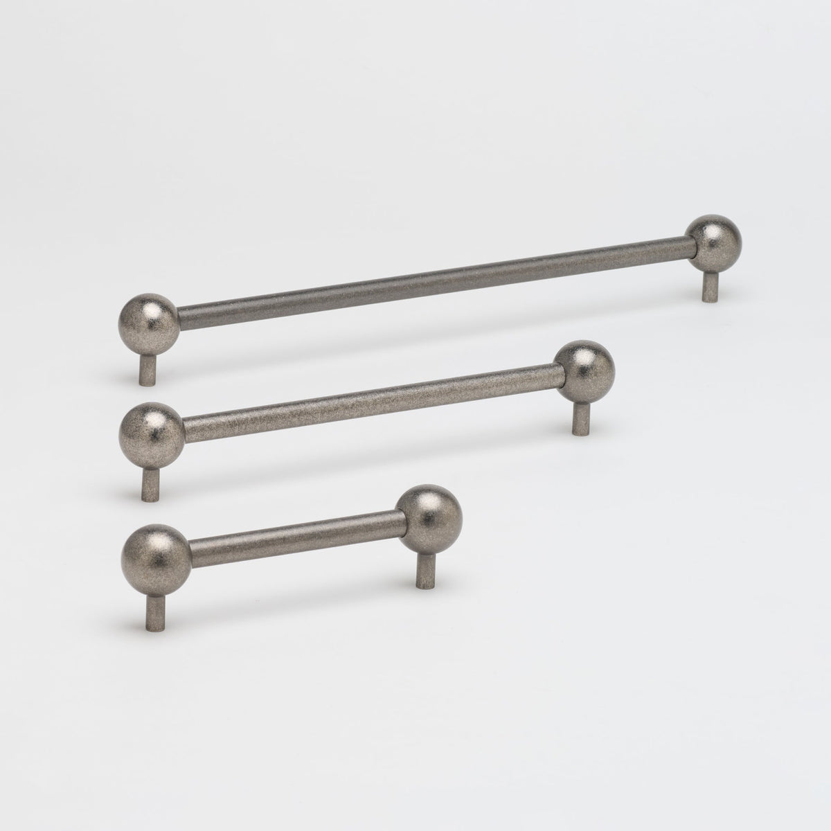 Sphere Pull Tumbled Nickel — view 1