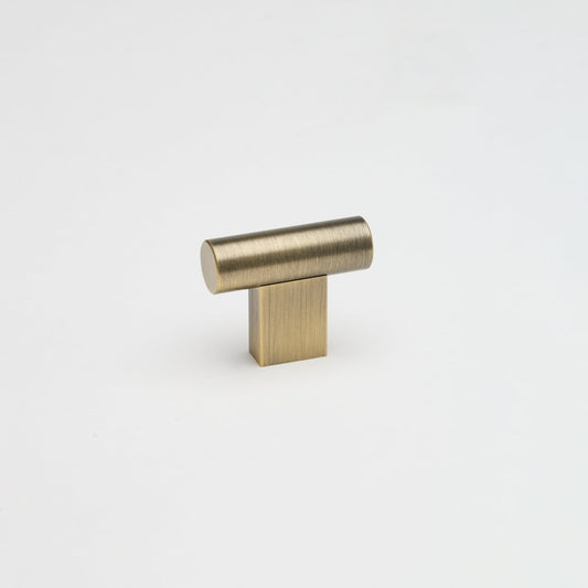 T Pull Aged Brass — view 1