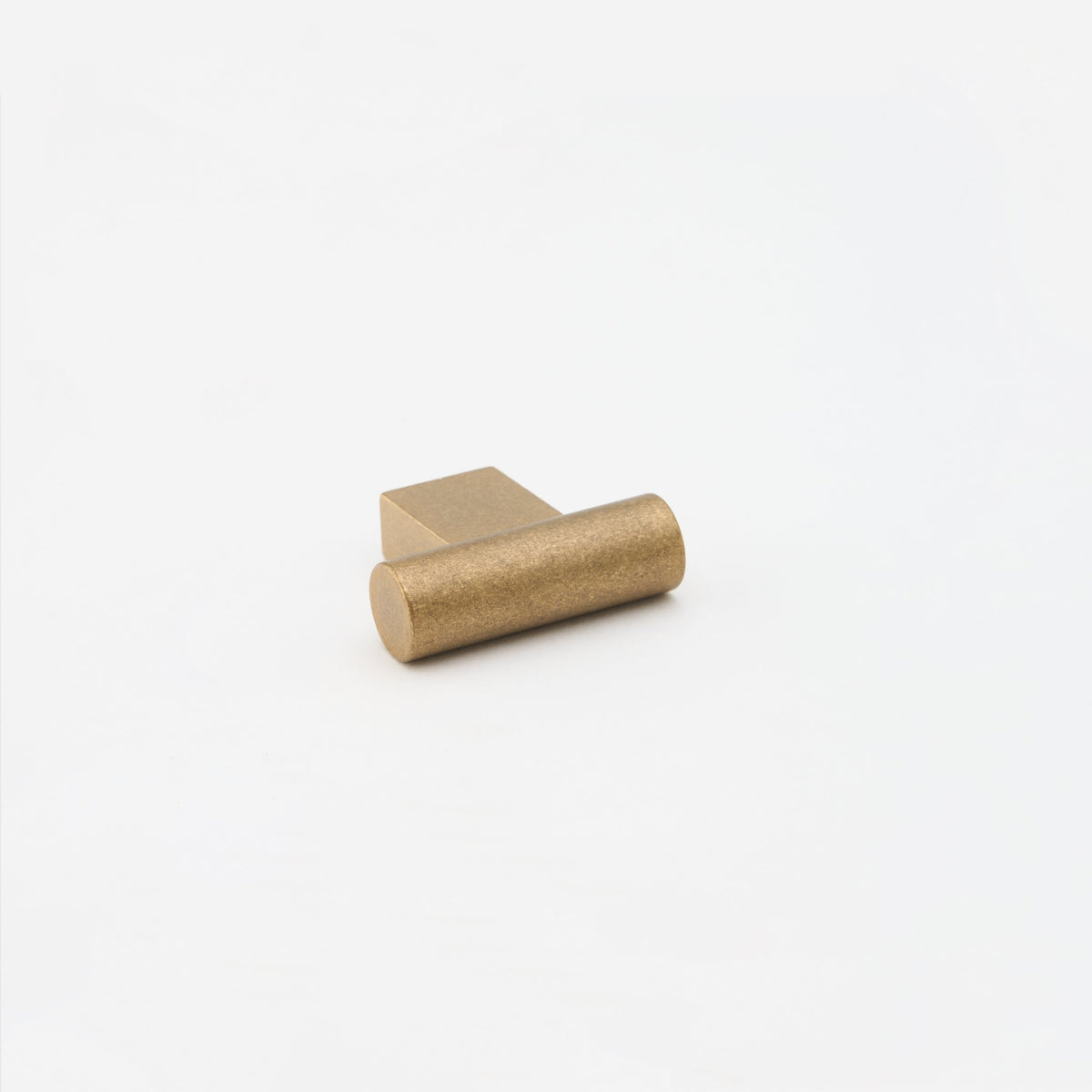 T Pull Tumbled Brass — view 3