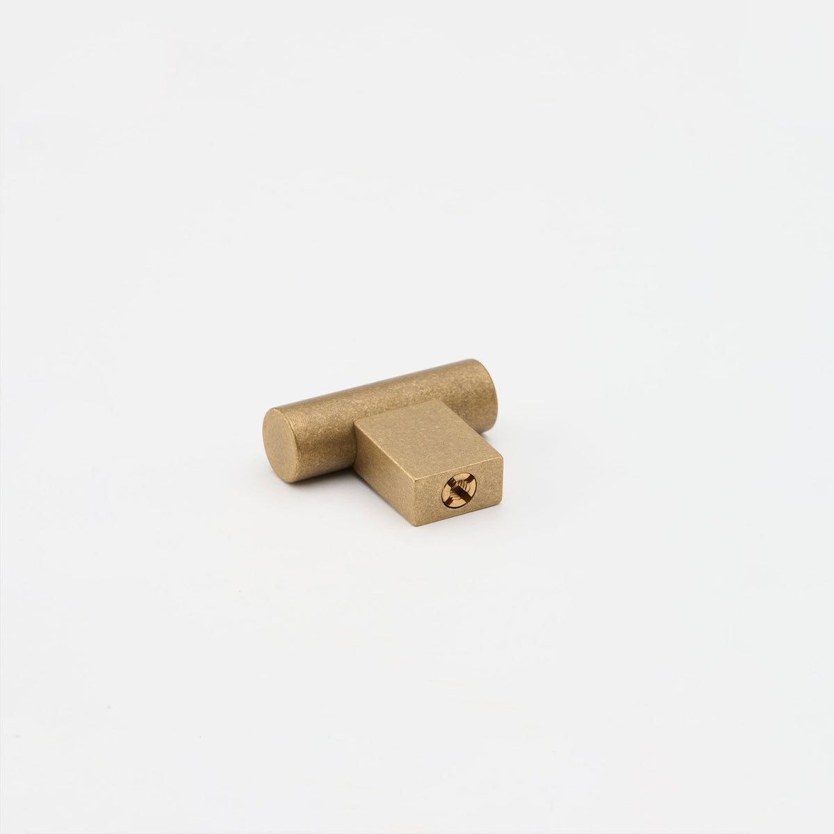 T Pull Tumbled Brass — view 4