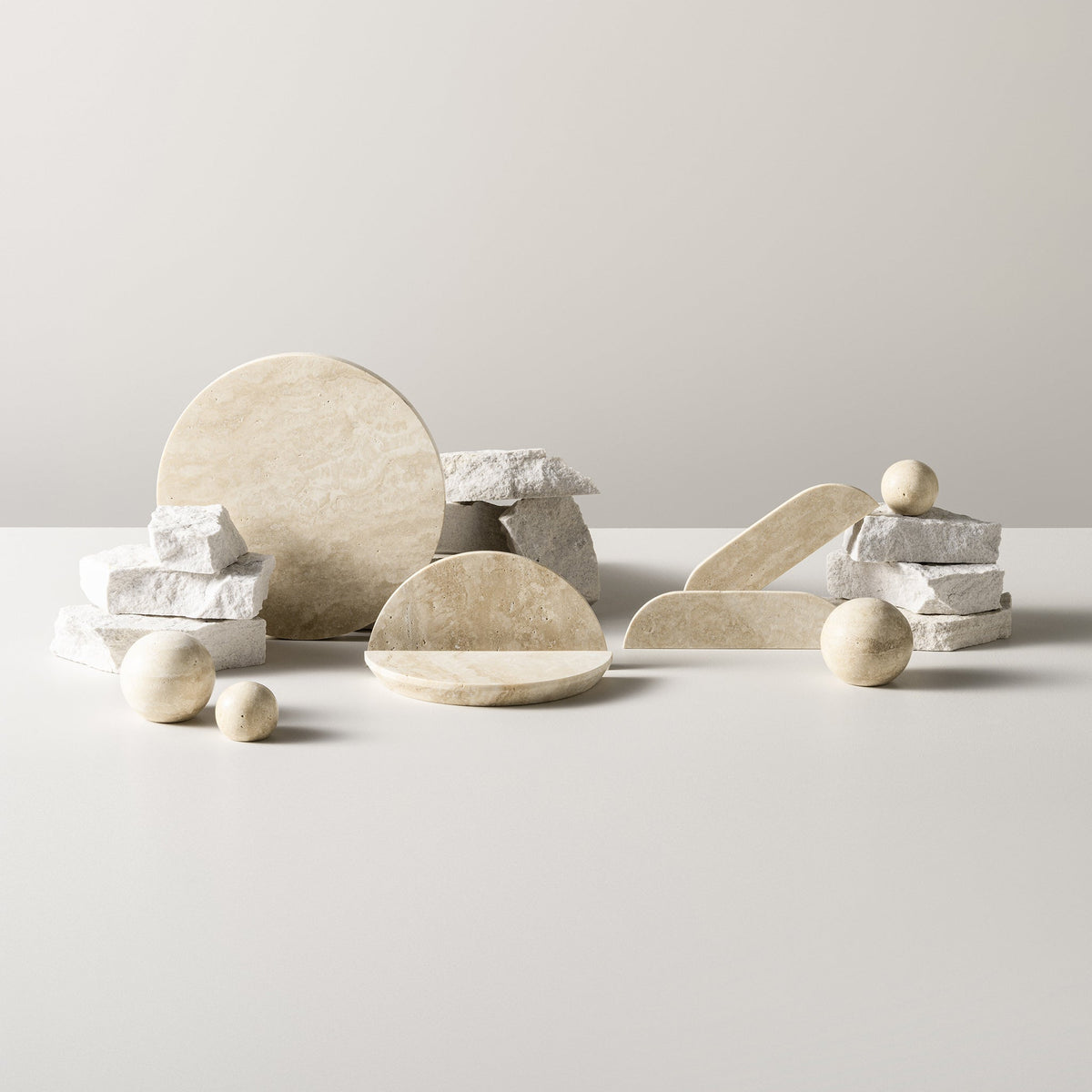 Arc Travertine Handle — view 8