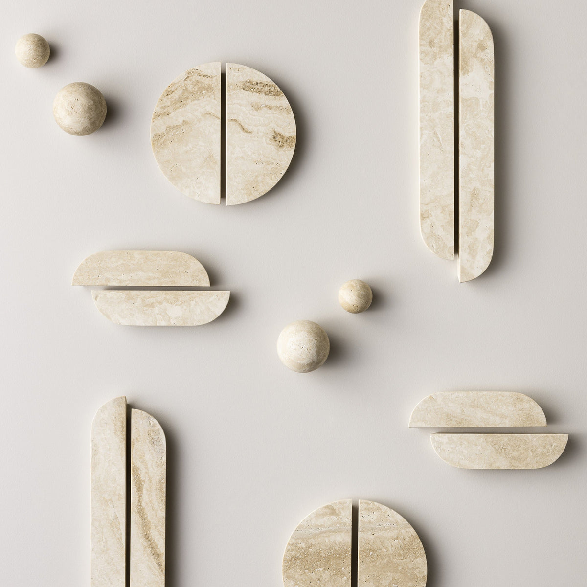 Arc Travertine Handle — view 9