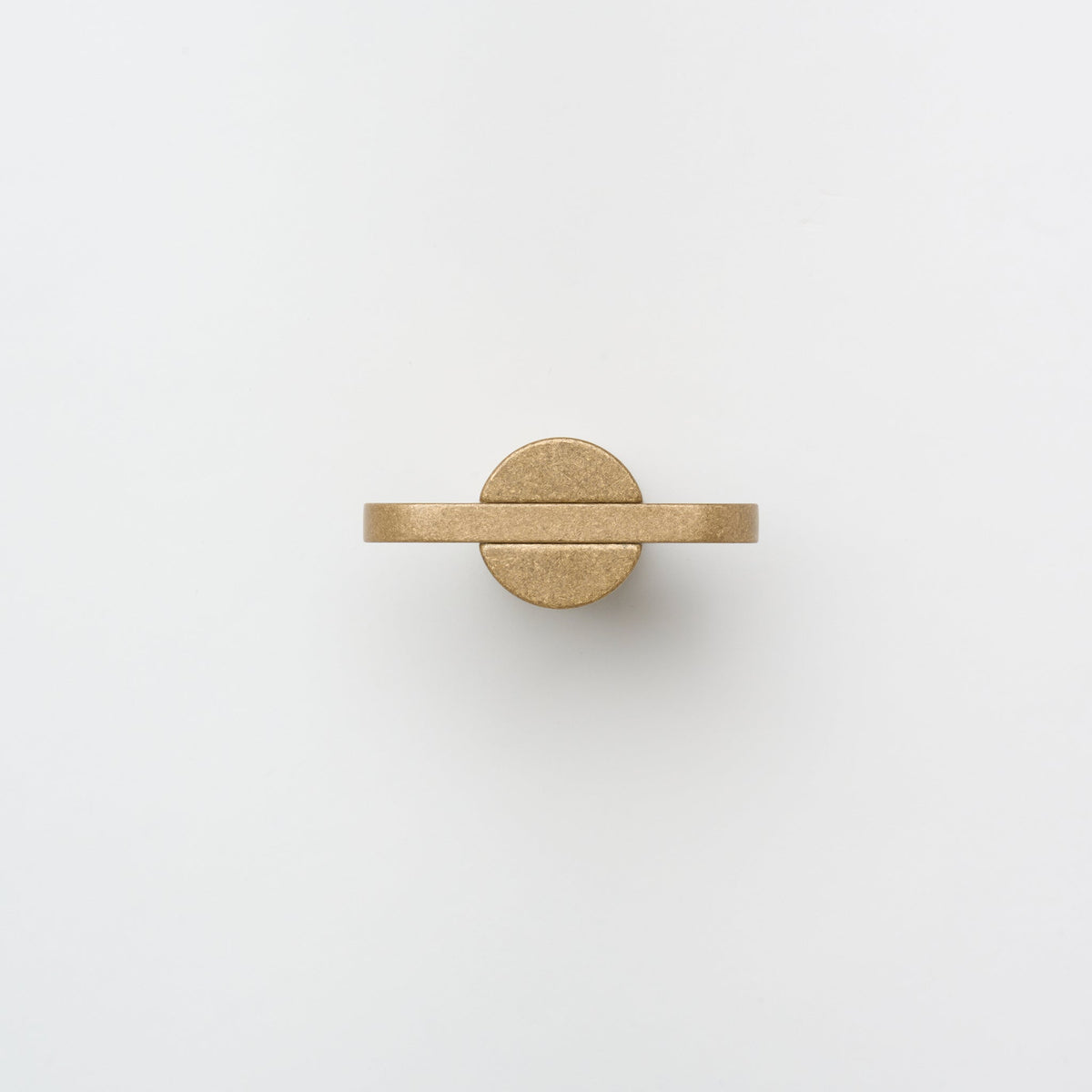 Intersect Knob Tumbled Brass — view 6