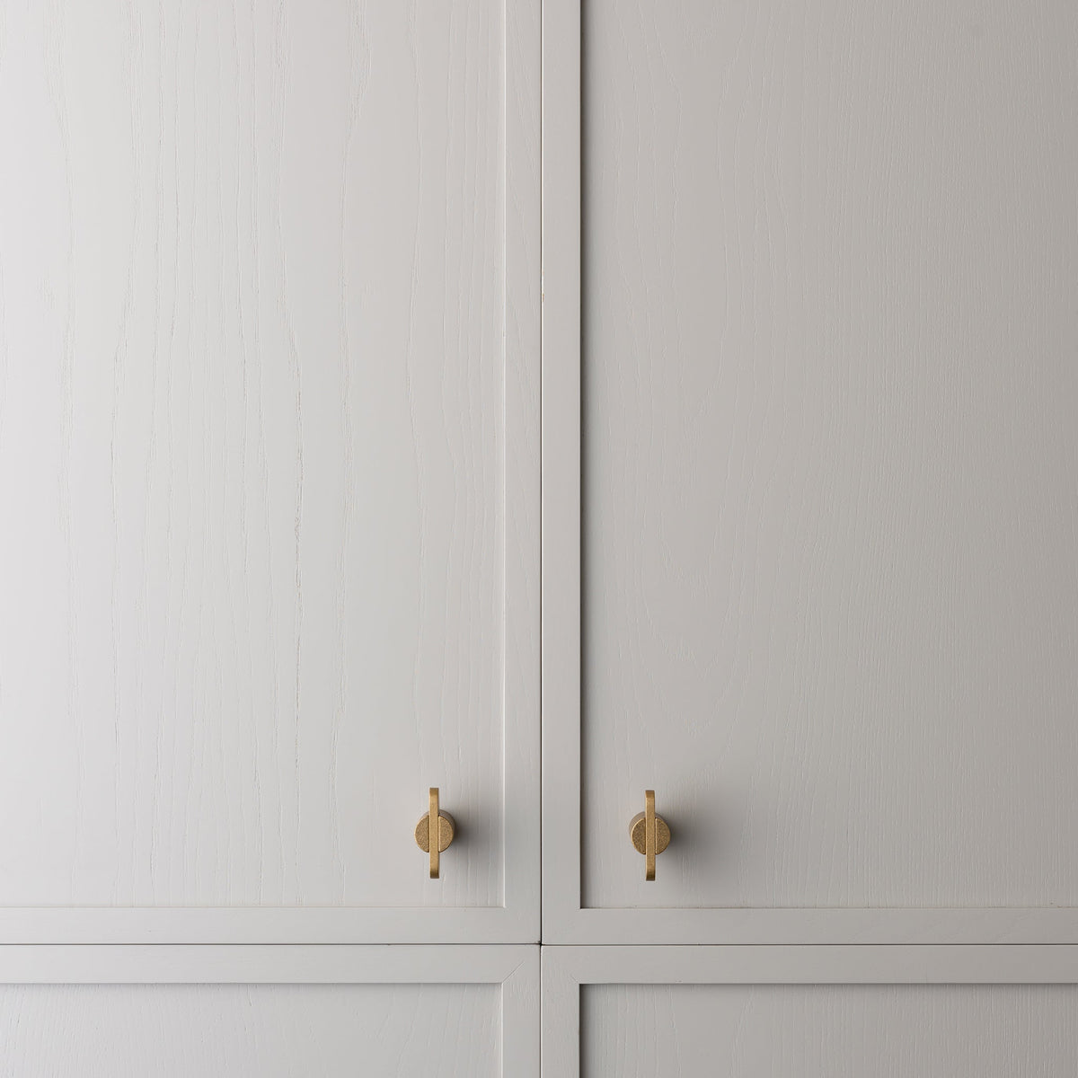 Intersect Knob Tumbled Brass — view 4