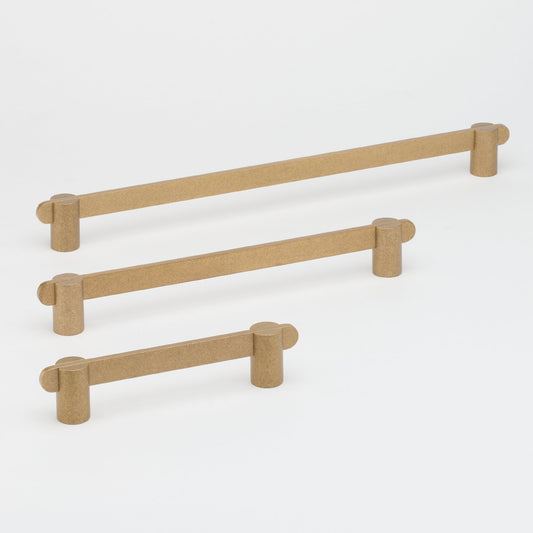 Intersect Pull Tumbled Brass — view 1