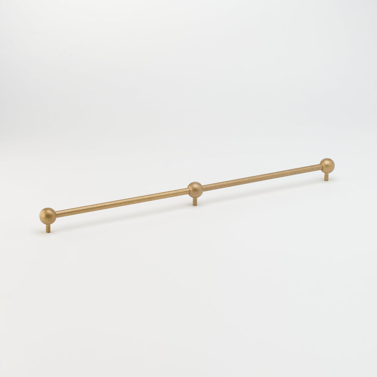 Sphere Appliance Pull Tumbled Brass — view 1