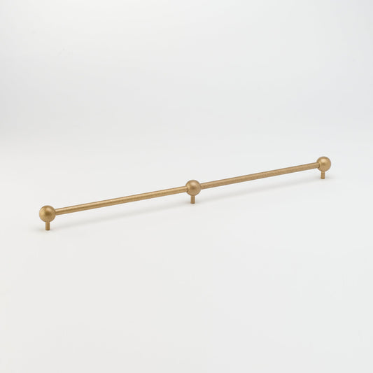 Sphere Appliance Pull Tumbled Brass — view 1