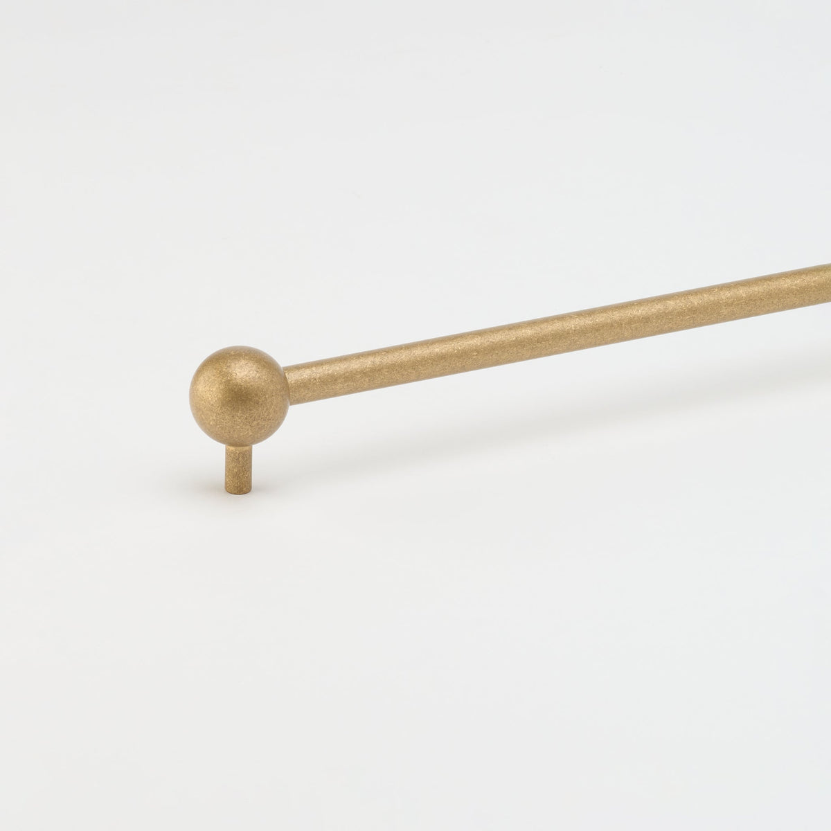 Sphere Appliance Pull Tumbled Brass — view 5