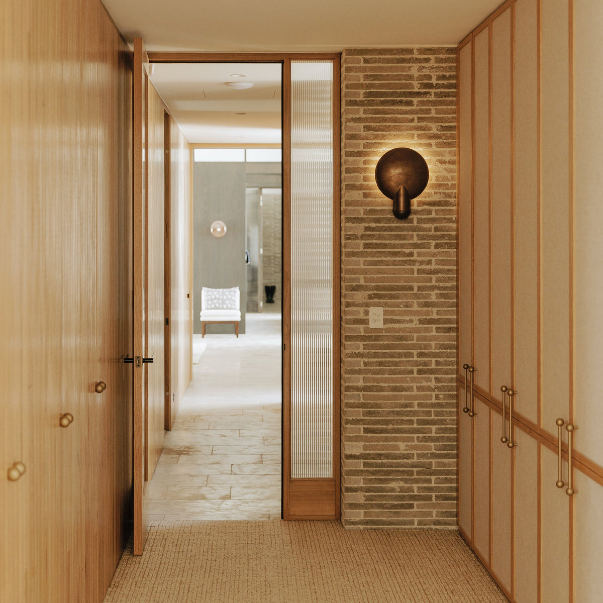Sphere Knob Tumbled Brass — view 3